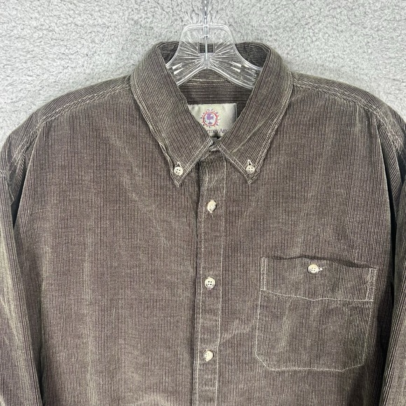 Territory Ahead Shirt Mens XL Green Striped Corduroy Button Down Outdoors - Picture 1 of 6